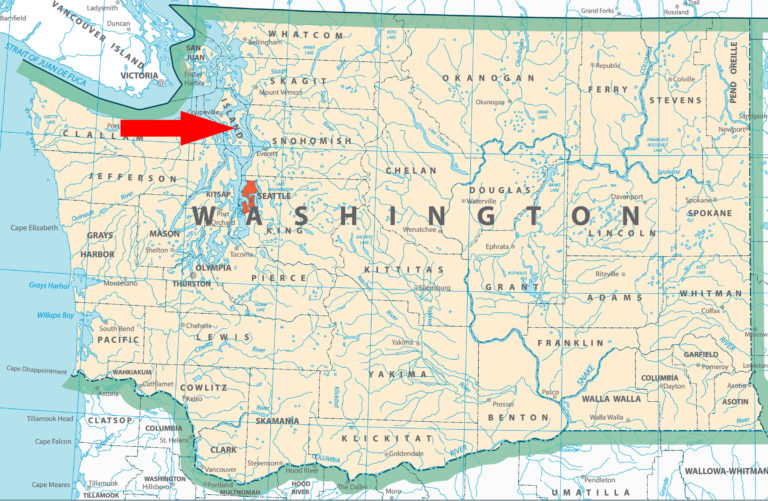Washington State Island County map