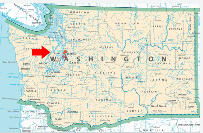Washington state Kitsap County map