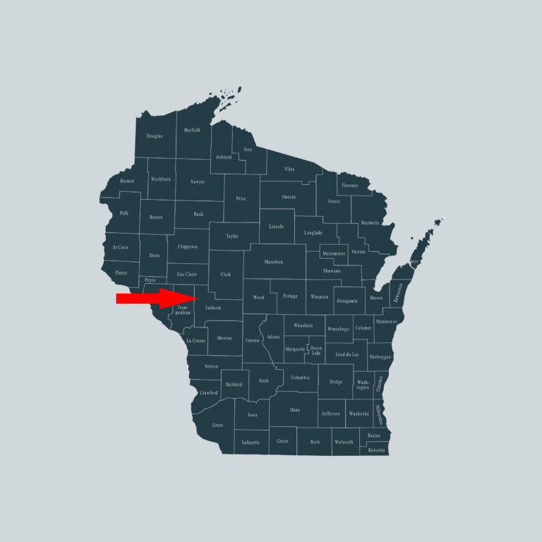 Wisconsin Jackson County map