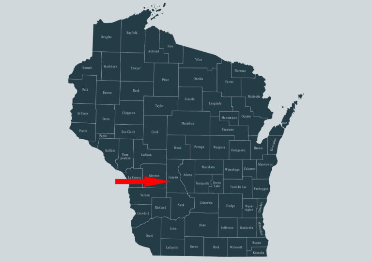 Wisconsin Juneau County map