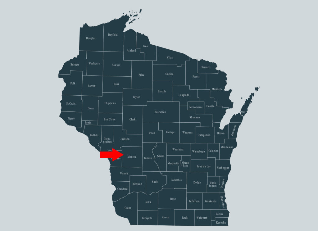 Wisconsin Monroe County map