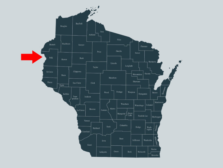 Polk County Wisconsin map