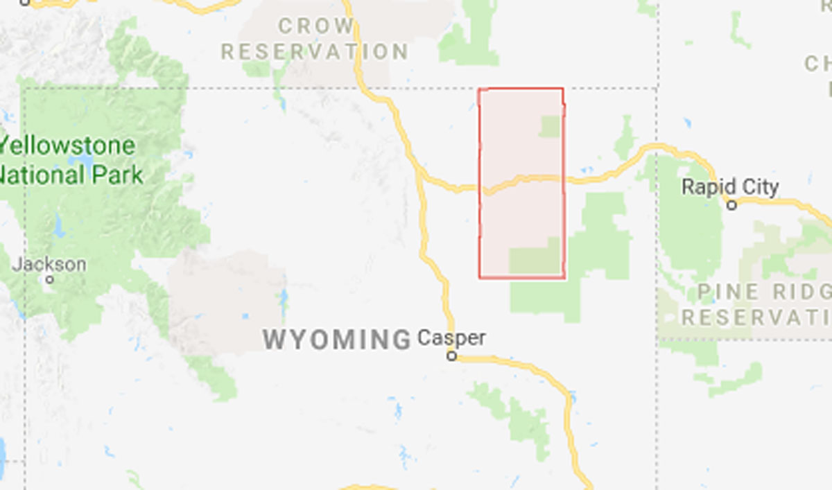 Wyoming Campbell County map
