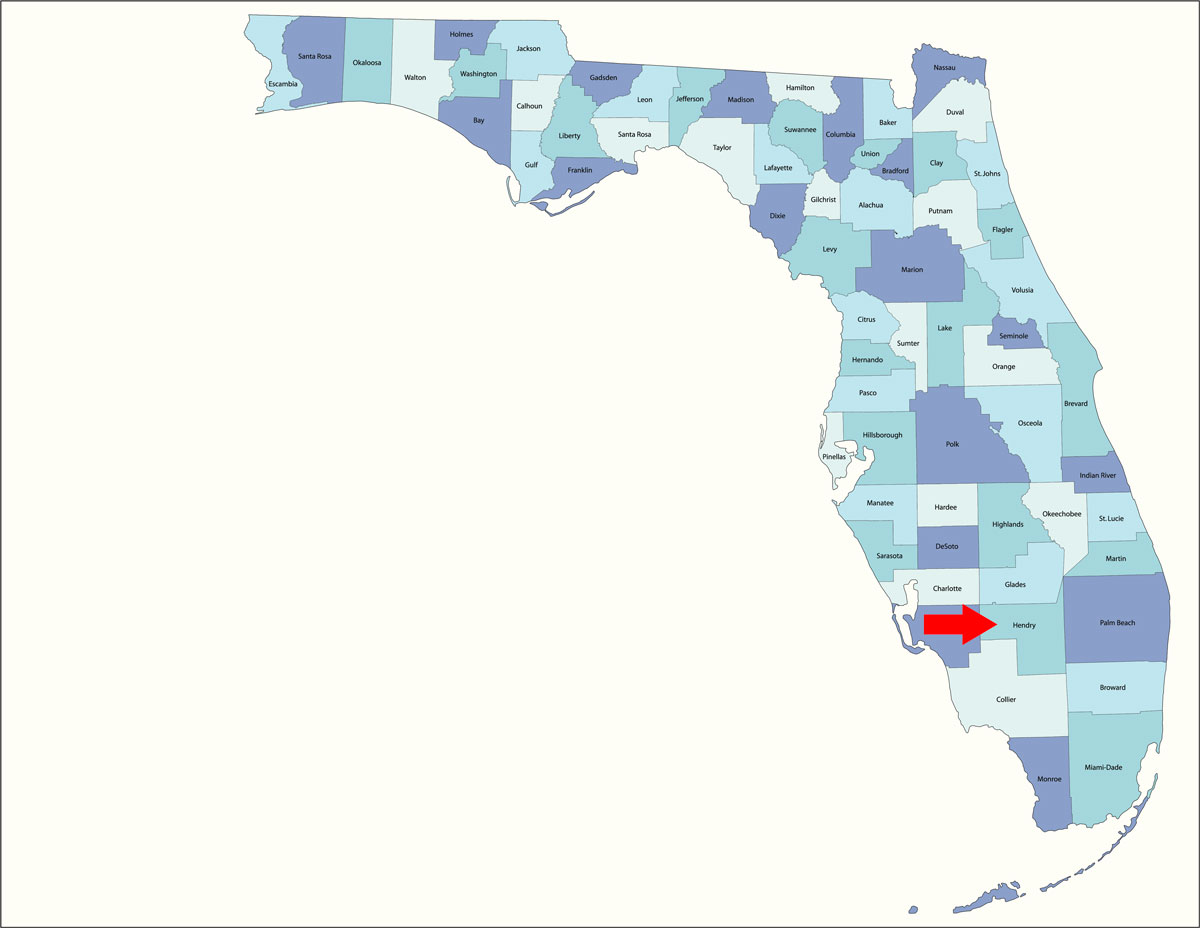Florida Hendry County map
