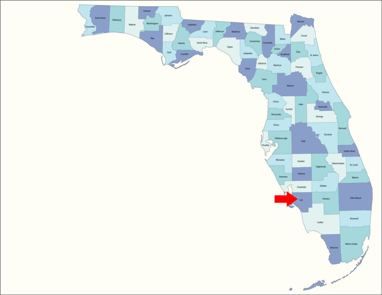 Florida Lee County map