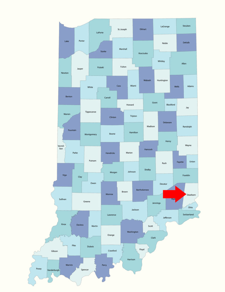 Dearborn County Indiana map