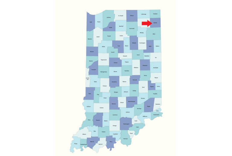 DeKalb County Indiana map