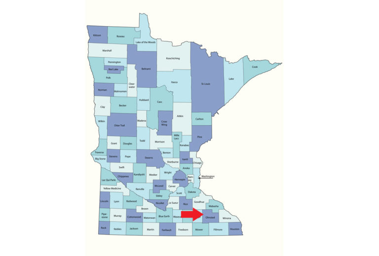 Olmstead County Minnesota map