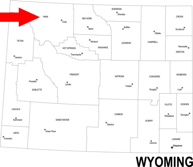 Park County Wyoming map