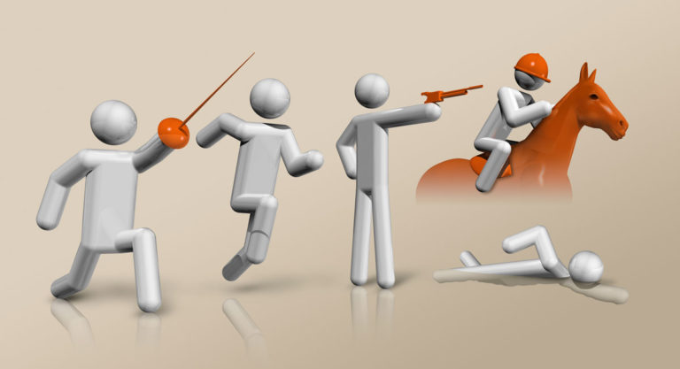illustration modern pentathlon