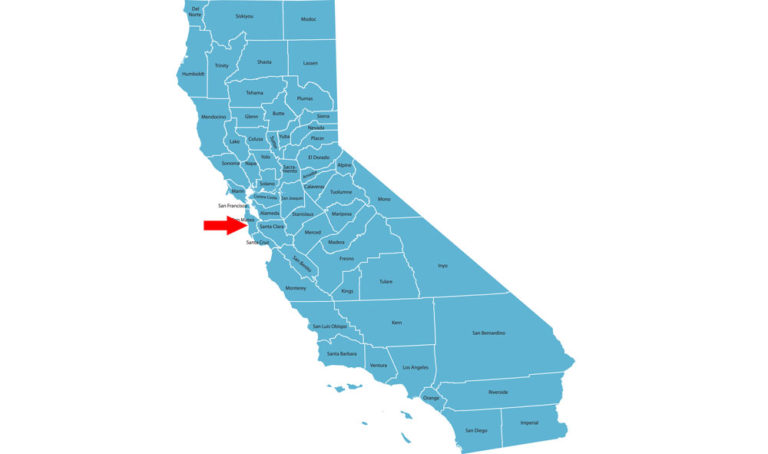 San Mateo California map horizontal