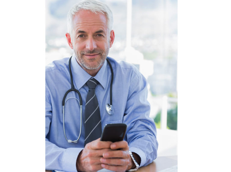 Baby Boomer male vet cell phone
