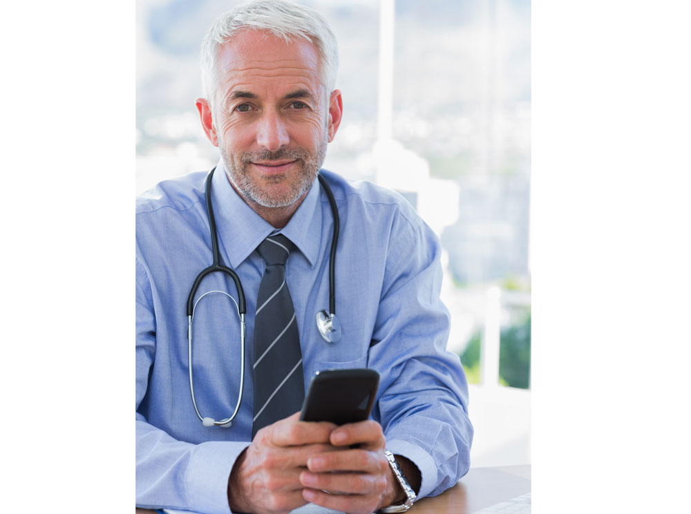 Baby Boomer male vet cell phone