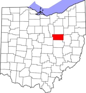 map of Holmes County, Ohio