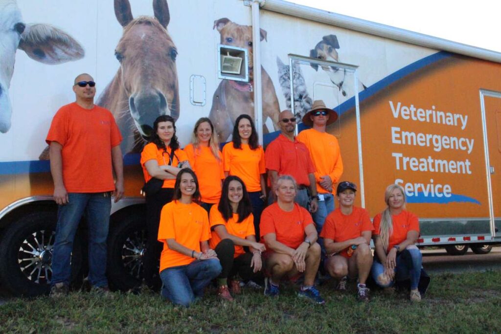 The UF Vets Team that responded to Hurricane Ian