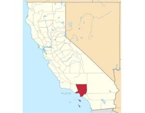 Map of Los Angeles County, CA