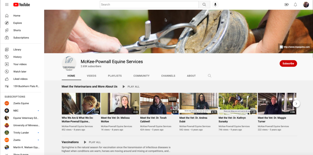 McKee-Pownall's YouTube channel.