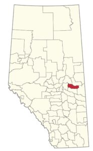 Map of Two Hills County, Alberta