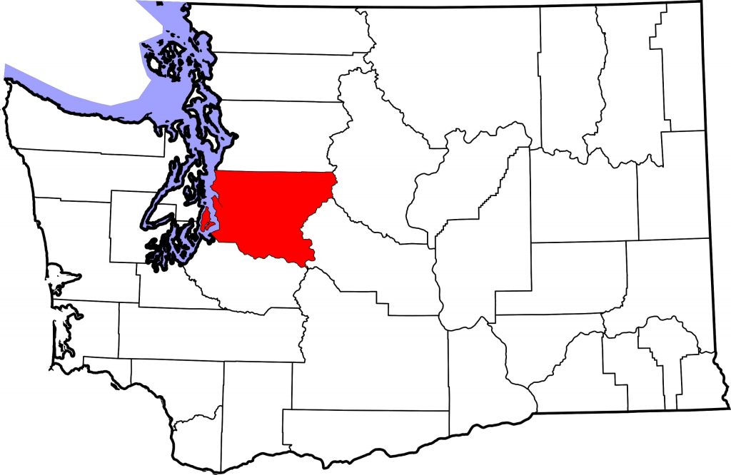 Map of King County, Washington, where a horse is quarantined with influenza.