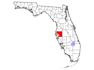 Map of Hillsborough County, FL