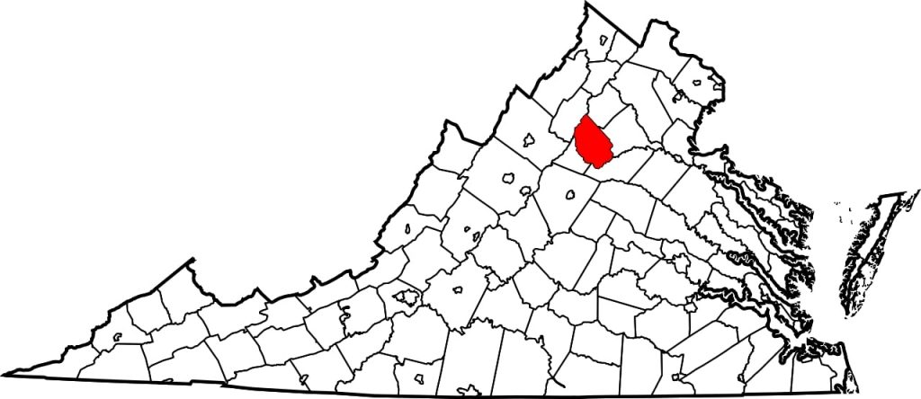 Map of Madison County, VA, where a horse had EHM