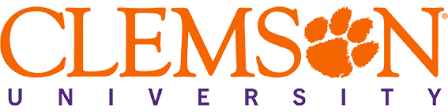 Clemson University logo. Clemson approved a new veterinary school.