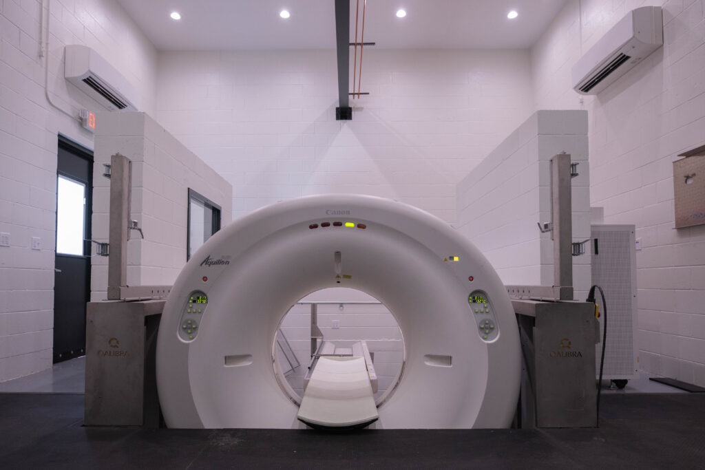 CT machine pit
